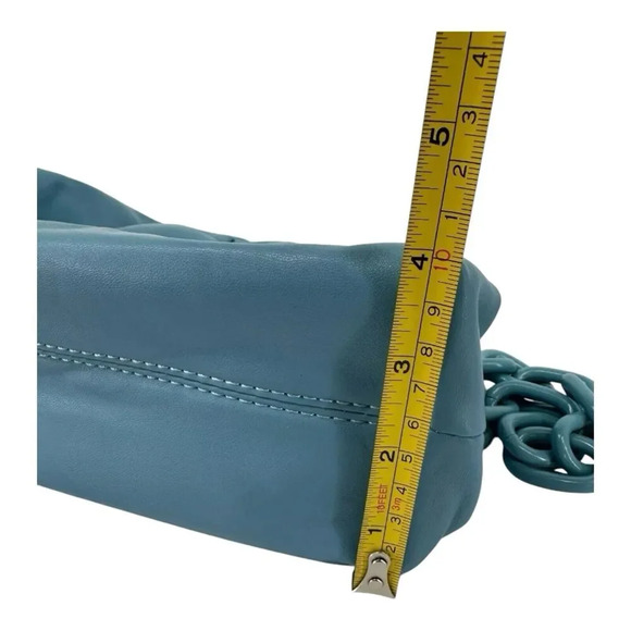 NWT Badgley Mischka Vegan Leather Wrapped Frame Clutch Women’s Purse Blue - Picture 7 of 8